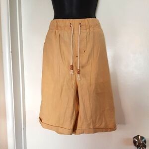 Amazon Essentials Cotton Linen Blend Elastic Waist Drawstring Shorts